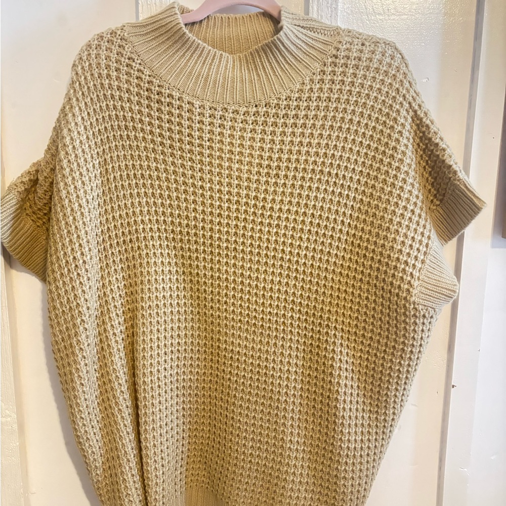 Elegant Women's Knit Sweater in Tan